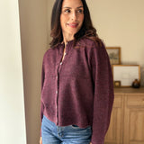 The Maison Merlot Knit Cardigan in Burgundy - Love and Lee Apparel