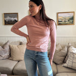 The Juliette Long Sleeve Knit Turtle Neck in Soft Pink - Love and Lee Apparel