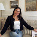 The Eugenie Contrast Stitch Trim Button Down Knit Cardigan - Love and Lee Apparel