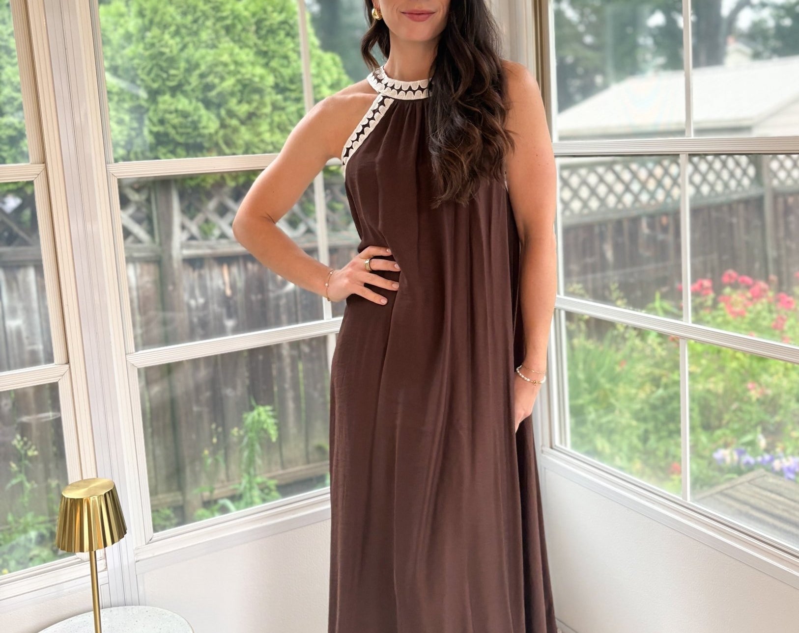 Leah Halter Neck Maxi Dress - Love and Lee Apparel