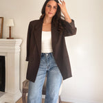 The '9 to Thrive' Long Sleeve Pinstripe Blazer - Love and Lee Apparel