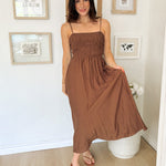 The Hudson Brown Midi Dress - Love and Lee Apparel