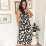The Isabelle Floral Smocked Spaghetti Strap Midi Sundress - Love and Lee Apparel