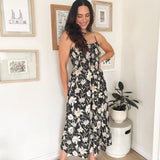 The Isabelle Floral Smocked Spaghetti Strap Midi Sundress - Love and Lee Apparel