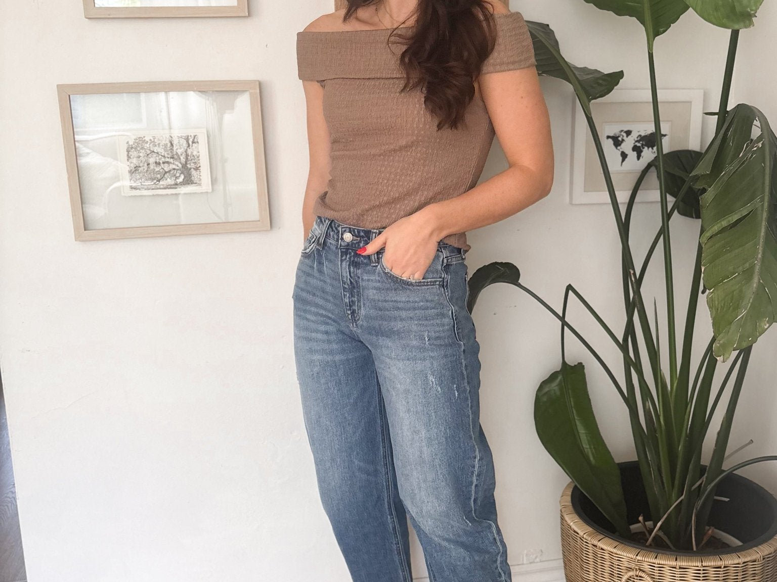 Katie High Waisted Medium Wash Barrel Jeans - Love and Lee Apparel