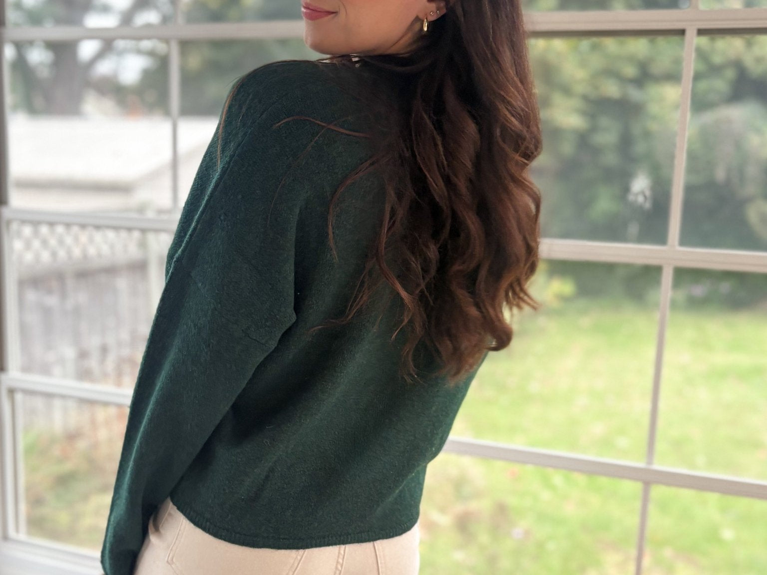 The Autumn Evergreen Raw Edge Cropped Knit Sweater - Love and Lee Apparel