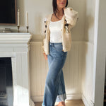 The Margaux High Rise Medium Wash Cuffed Wide Jeans - Love and Lee Apparel