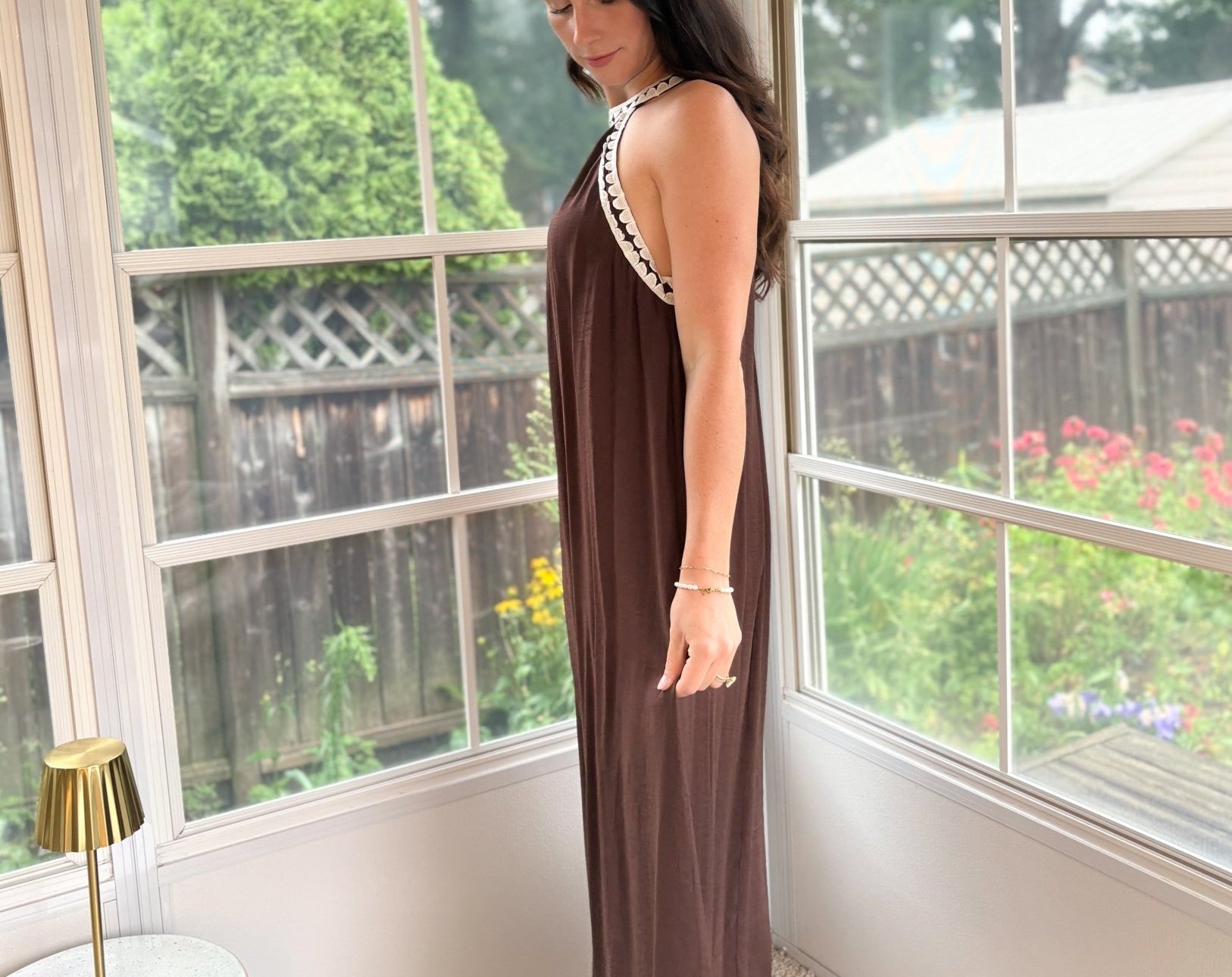 Leah Halter Neck Maxi Dress - Love and Lee Apparel