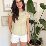 The Charlotte Light Green Blouse - Love and Lee Apparel