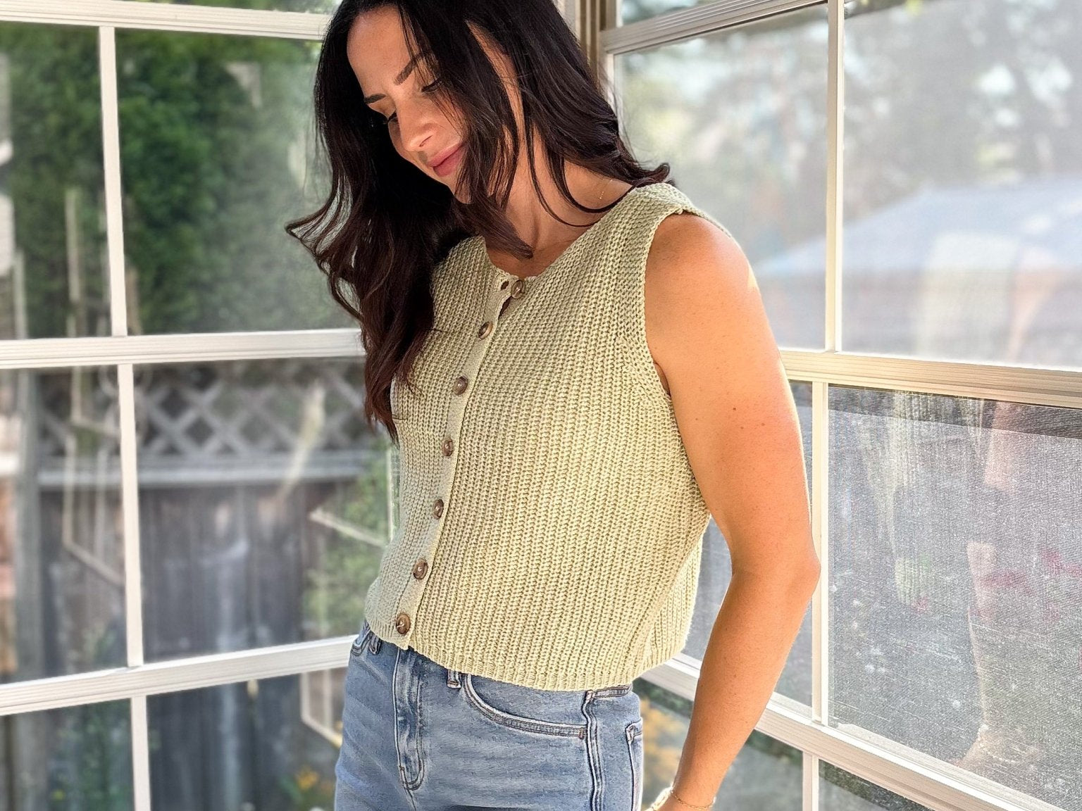 Auburn Sleeveless Knit Button Down Cardigan - Love and Lee Apparel