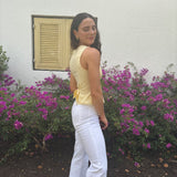 The Lexi Scallop Lace Trim Button Down Sleeveless Vest Blouse - Love and Lee Apparel