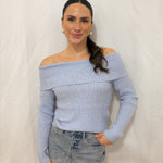 The Katia Long Sleeve Off - Shoulder Knit Sweater - 2 colours available - Love and Lee Apparel