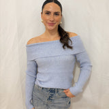 The Katia Long Sleeve Off - Shoulder Knit Sweater - 2 colours available - Love and Lee Apparel