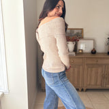 The Katia Long Sleeve Off-Shoulder Knit Sweater - Love and Lee Apparel