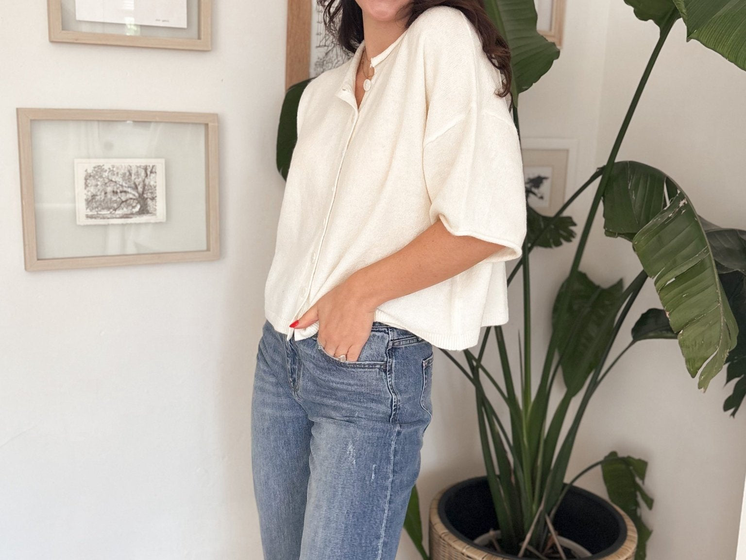 Morgann Short Sleeve Button Down Cardigan - Love and Lee Apparel