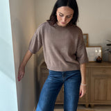The Stone Hearth Exposed Seam Drop Shoulder Short Sleeve Pullover - Love and Lee Apparel