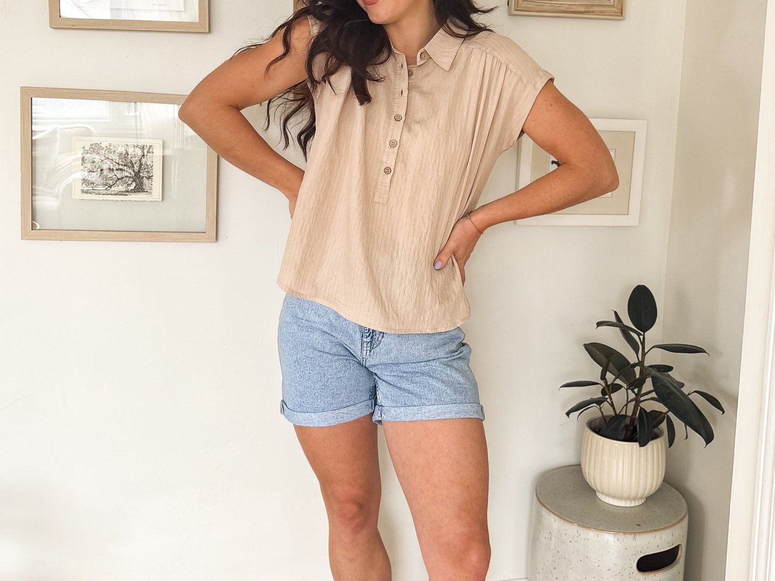 The Vera High Waisted Mom Denim Shorts - Love and Lee Apparel