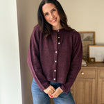 The Maison Merlot Knit Cardigan in Burgundy - Love and Lee Apparel