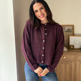 The Maison Merlot Knit Cardigan in Burgundy - Love and Lee Apparel