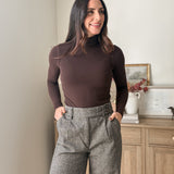 The 'Gathered' Long Sleeve Rolled Neck Top - Love and Lee Apparel