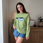Fish Graphic Long Sleeve Knit Pullover Sweater - Love and Lee Apparel