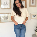 The Erika Ribbed Pocket Detail Short Sleeve Knit Top - Love and Lee Apparel