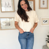 The Erika Ribbed Pocket Detail Short Sleeve Knit Top - Love and Lee Apparel