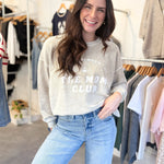 Mom Club Graphic Washed Crewneck Sweater - Love and Lee Apparel