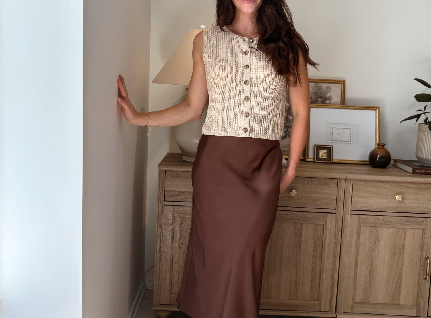 The Deedee Round Neck Sleeveless Knit Button Down Cardigan - Love and Lee Apparel