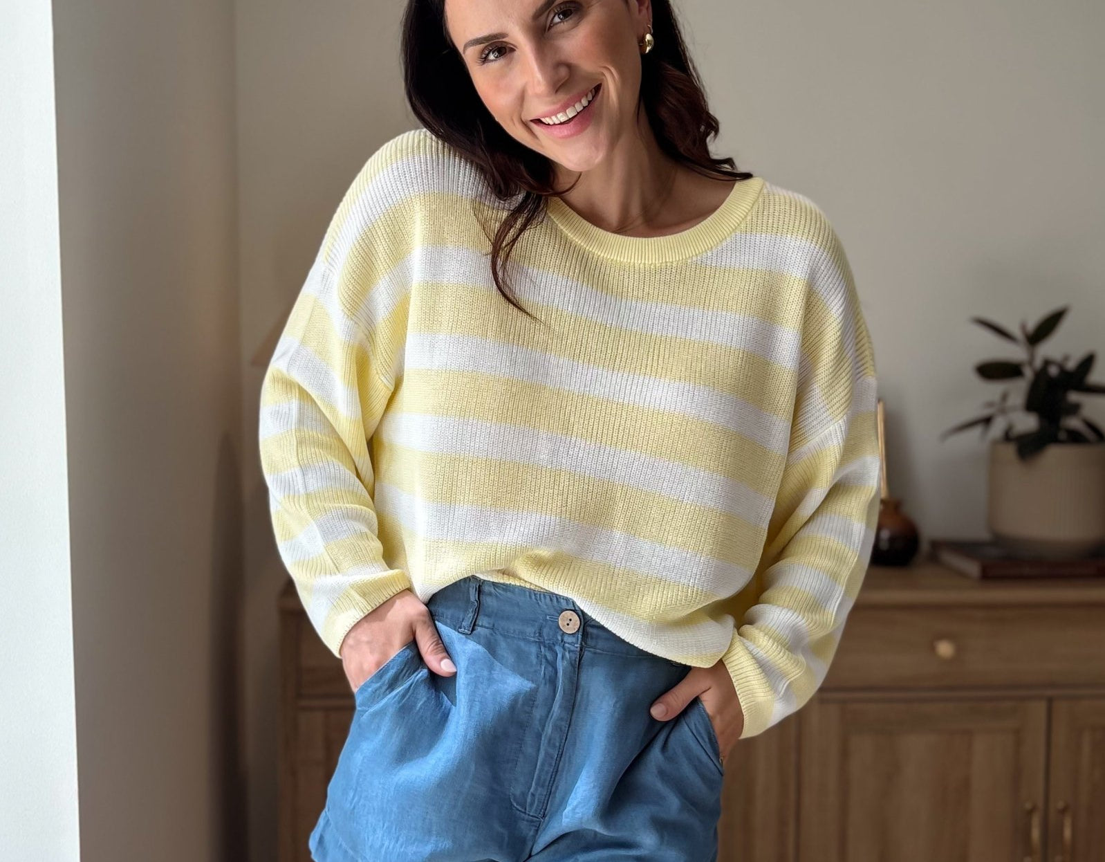 The Chrissy High Waist Chambray Shorts - Love and Lee Apparel