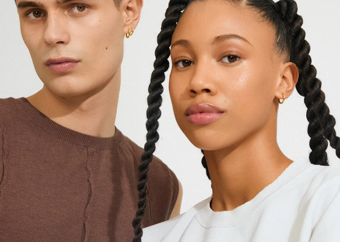 LEAF Recycled Hoop Earrings Set - Love and Lee Apparel
