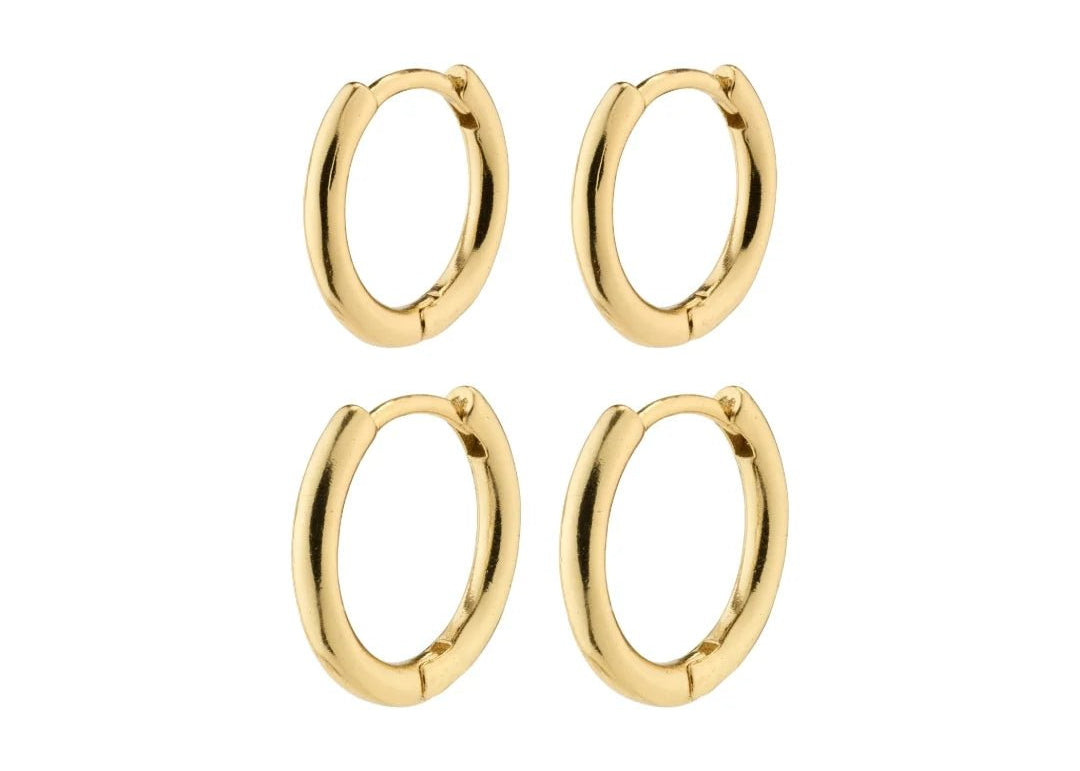 LEAF Recycled Hoop Earrings Set - Love and Lee Apparel