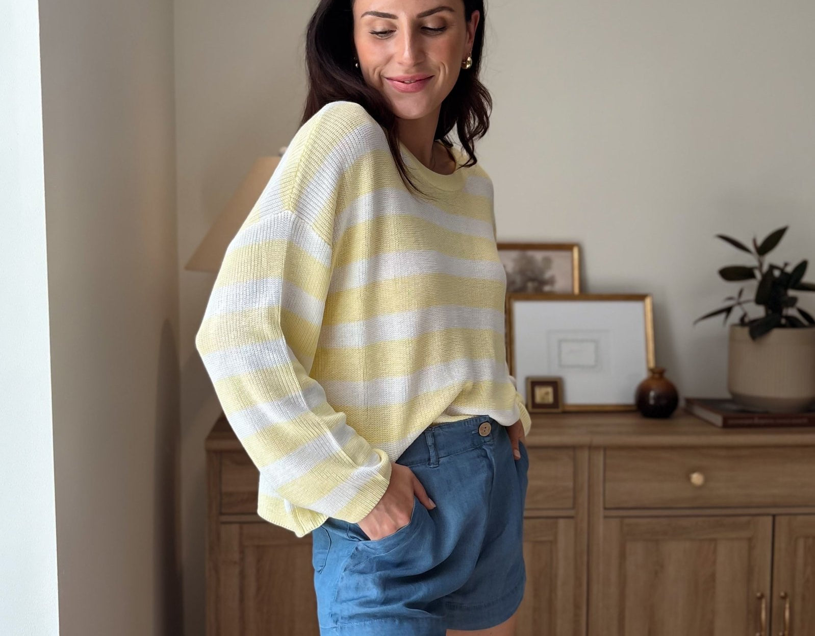 The Chrissy High Waist Chambray Shorts - Love and Lee Apparel