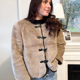 The Trish Crew Neck Teddy Jacket with Toggles - Love and Lee Apparel