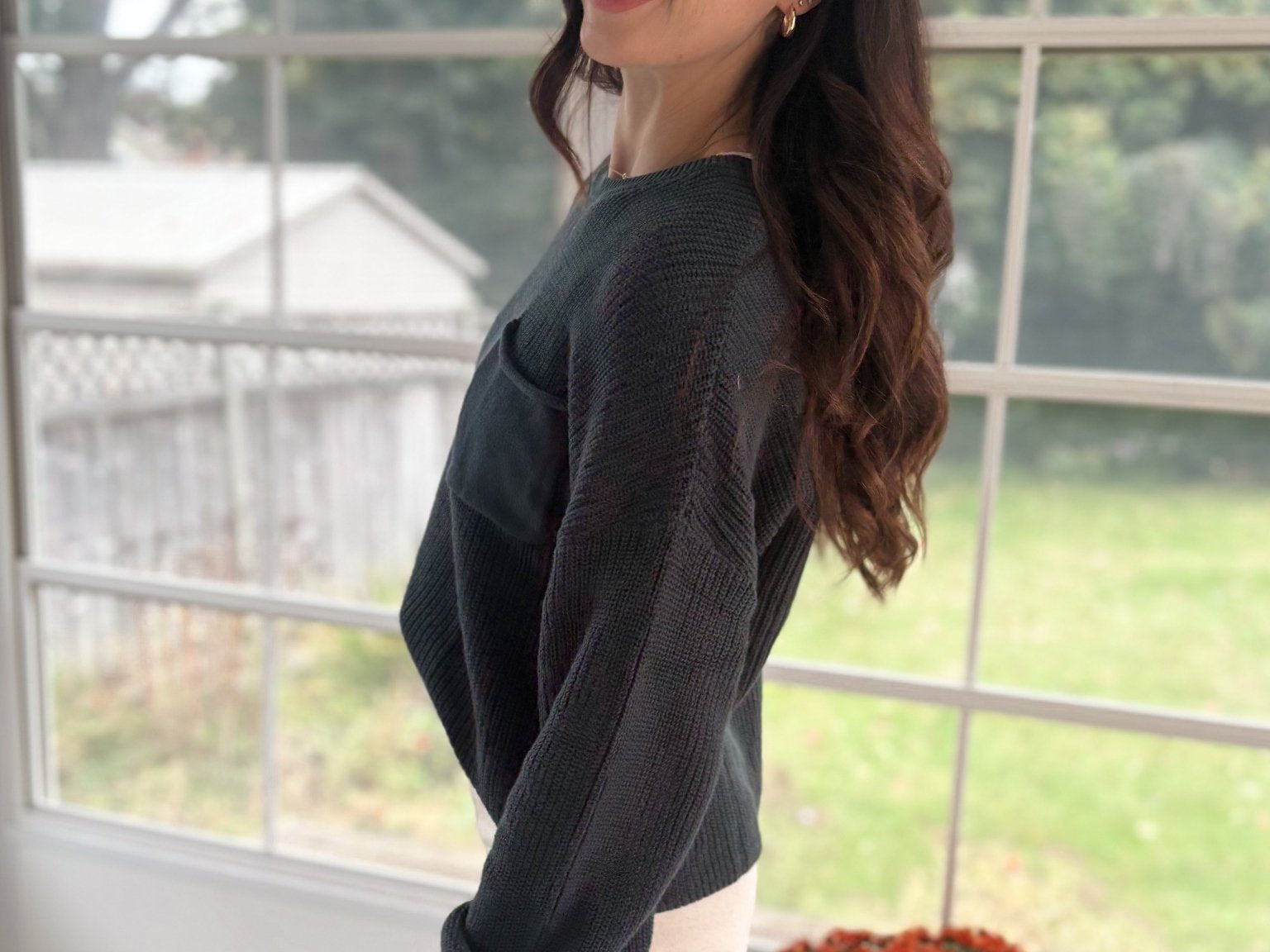 The Autumn Evergreen Raw Edge Cropped Knit Sweater - Love and Lee Apparel