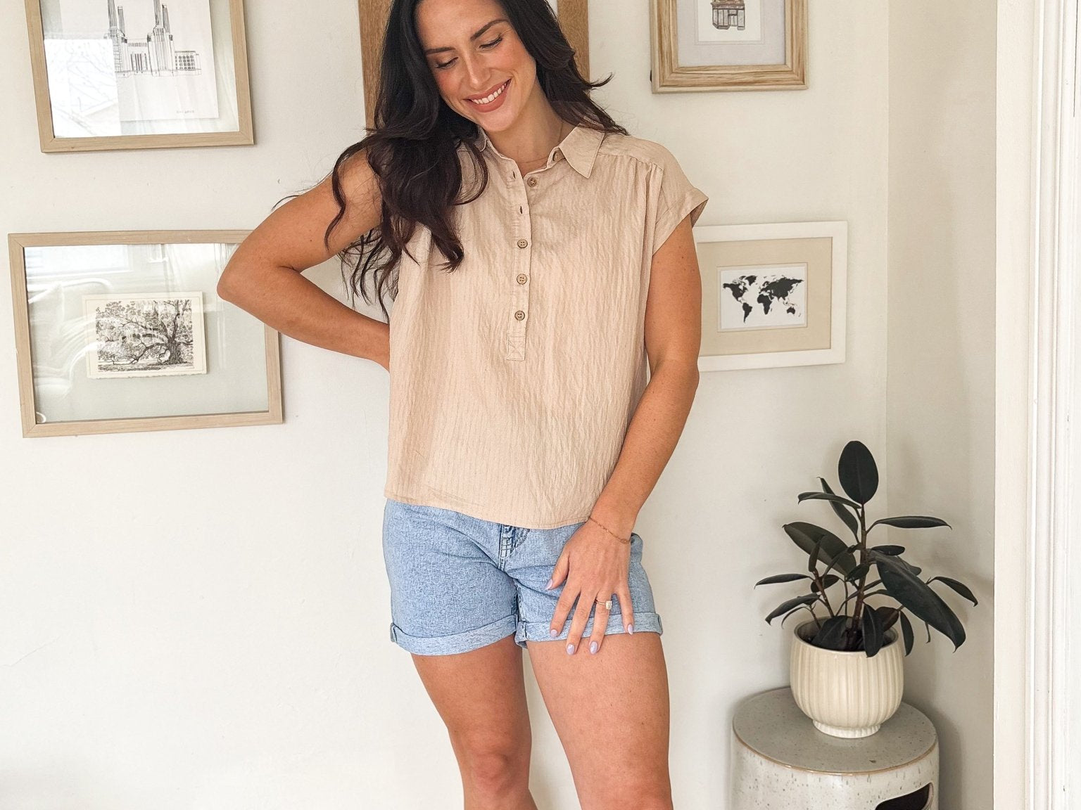 The Vera High Waisted Mom Denim Shorts - Love and Lee Apparel