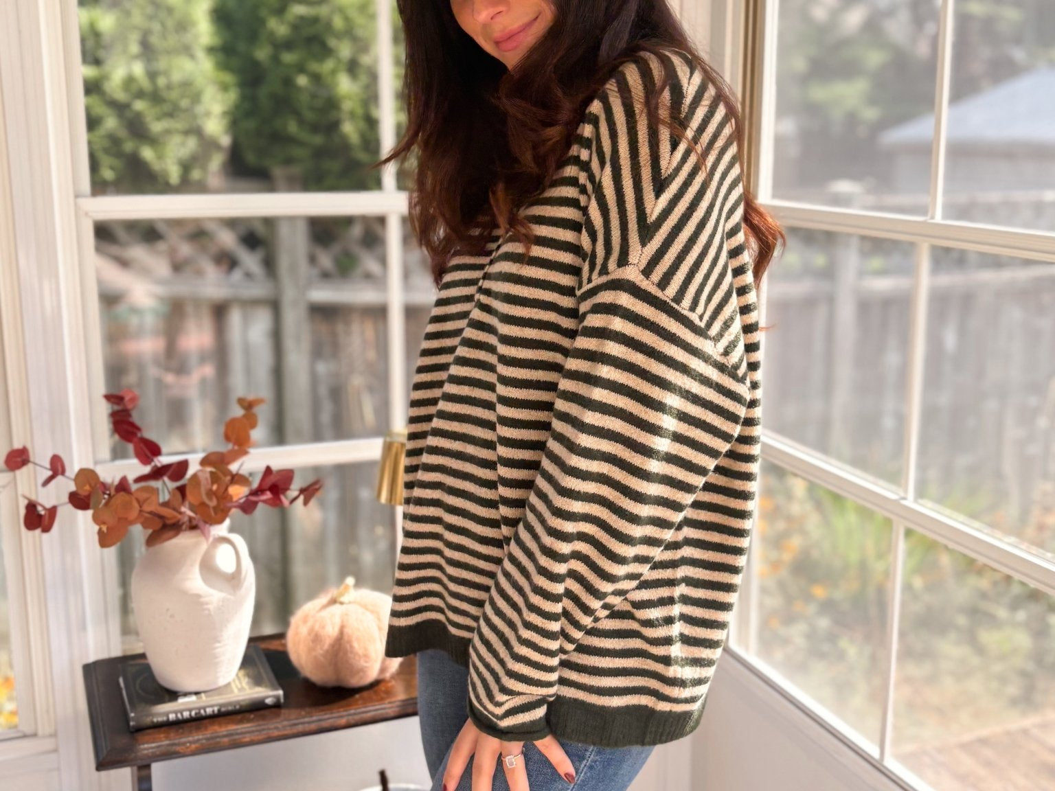 The Cedar Henley Style Drop Shoulder Sweater - Love and Lee Apparel