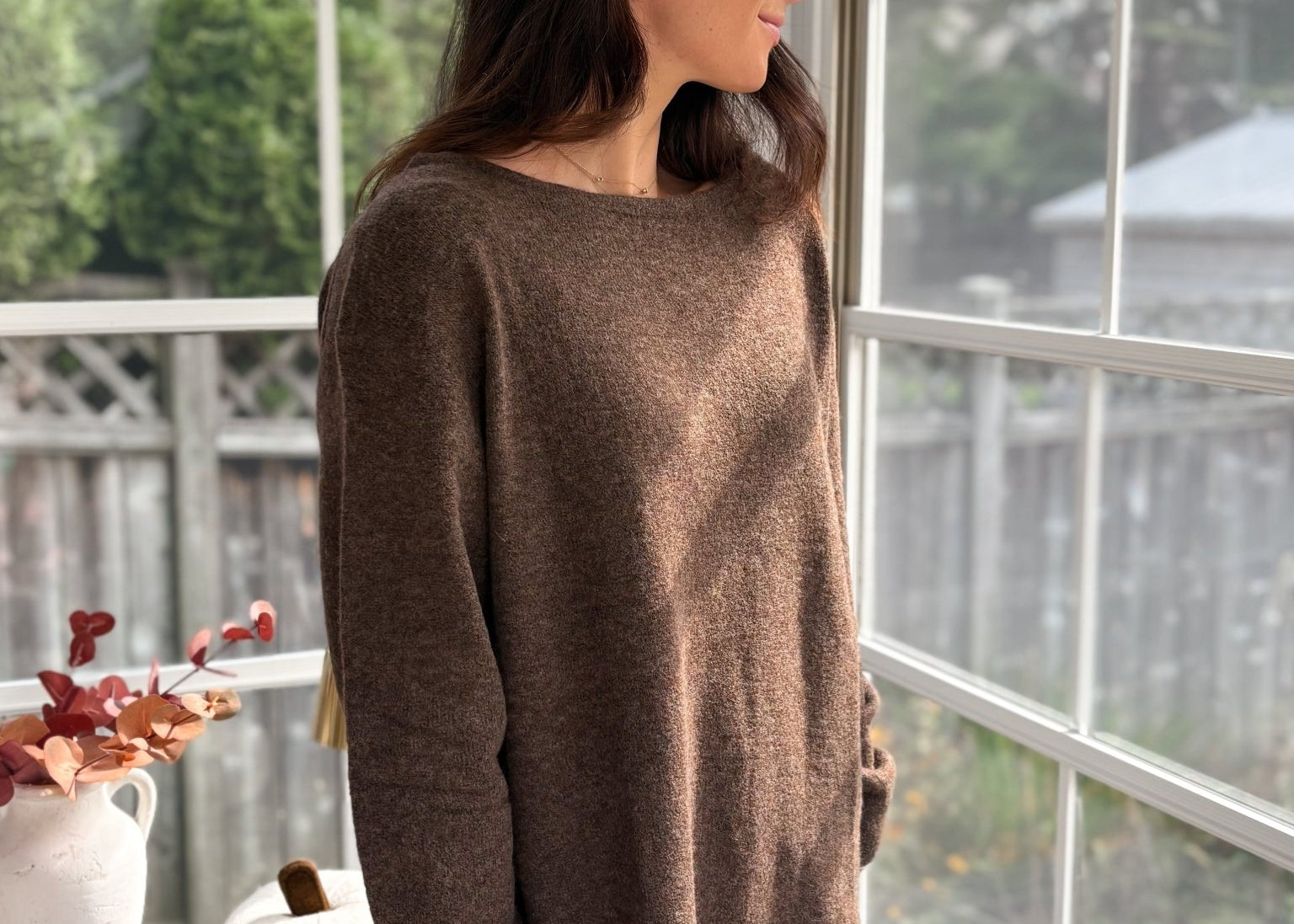 Amber Skies Boat Neck Oversized Knit Pullover Sweater - Love and Lee Apparel