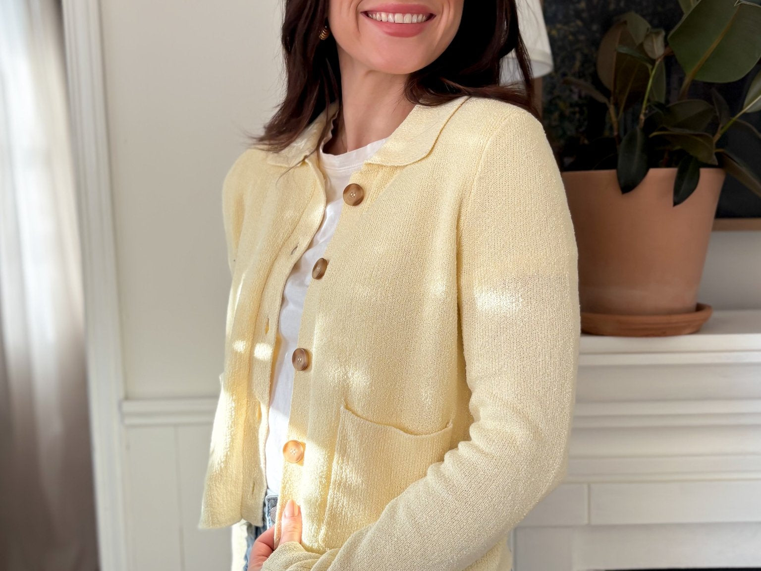 The Yanik Collared Button Down Long Sleeve Cardigan - Love and Lee Apparel