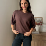 The 'Thyme & Oak' Exposed Seam Drop Shoulder Short Sleeve Pullover - Love and Lee Apparel