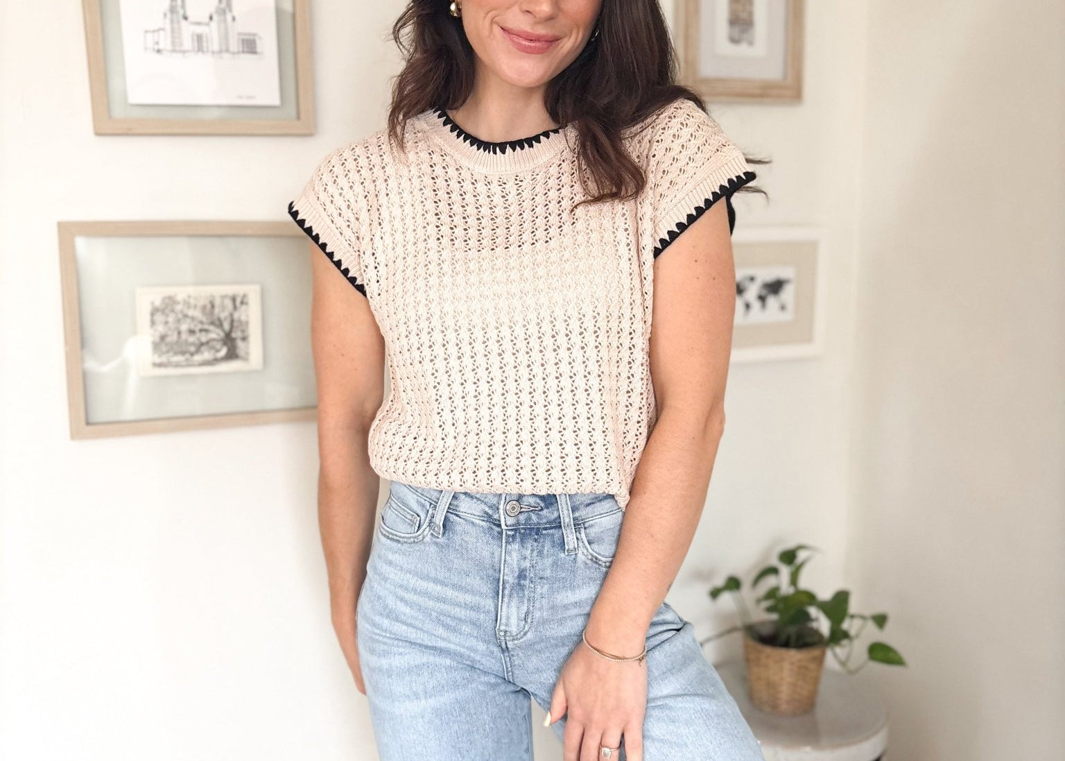 The Linden Crochet Short Sleeve - Love and Lee Apparel