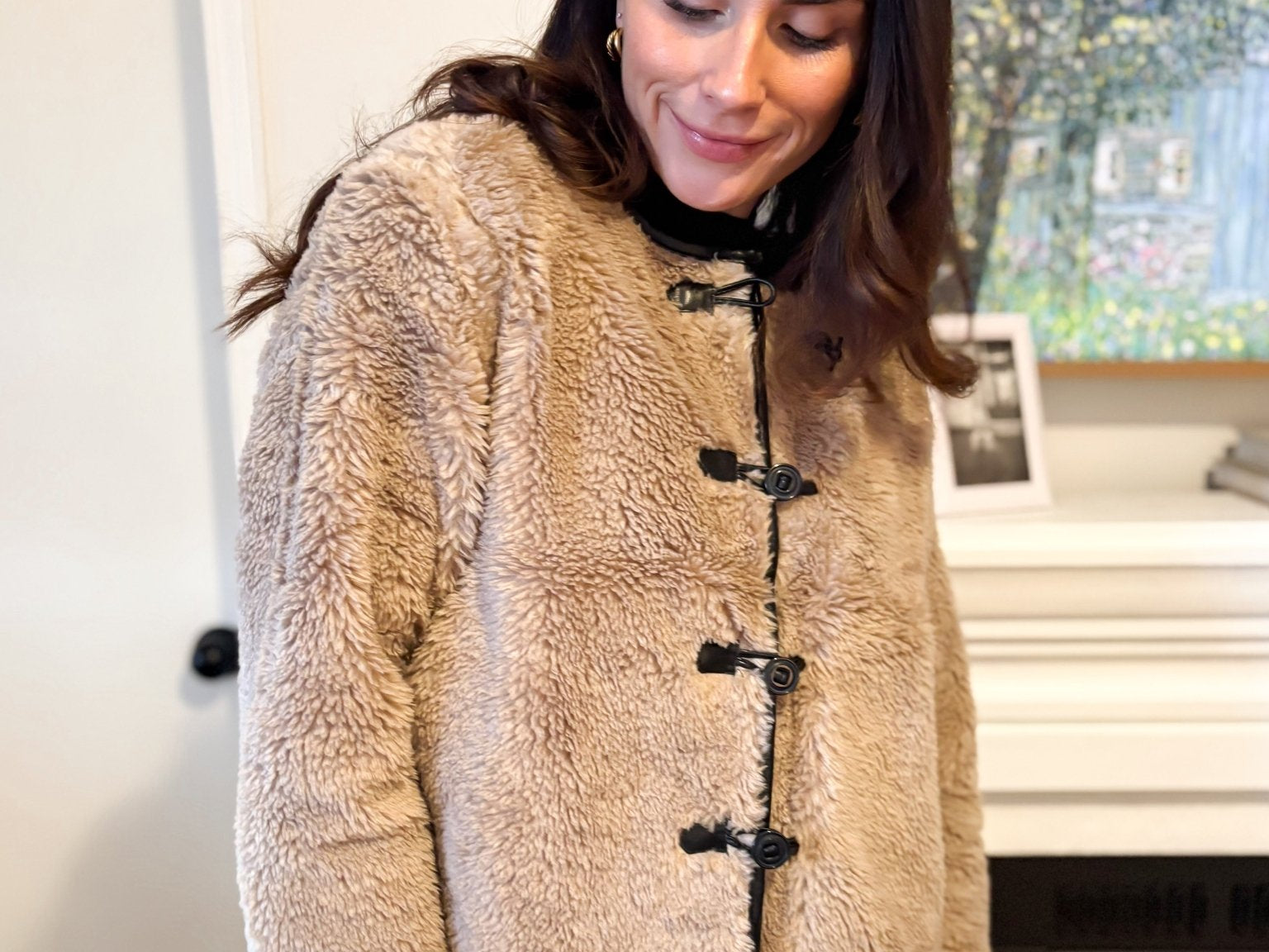 The Trish Crew Neck Teddy Jacket with Toggles - Love and Lee Apparel