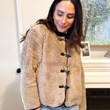 The Trish Crew Neck Teddy Jacket with Toggles - Love and Lee Apparel
