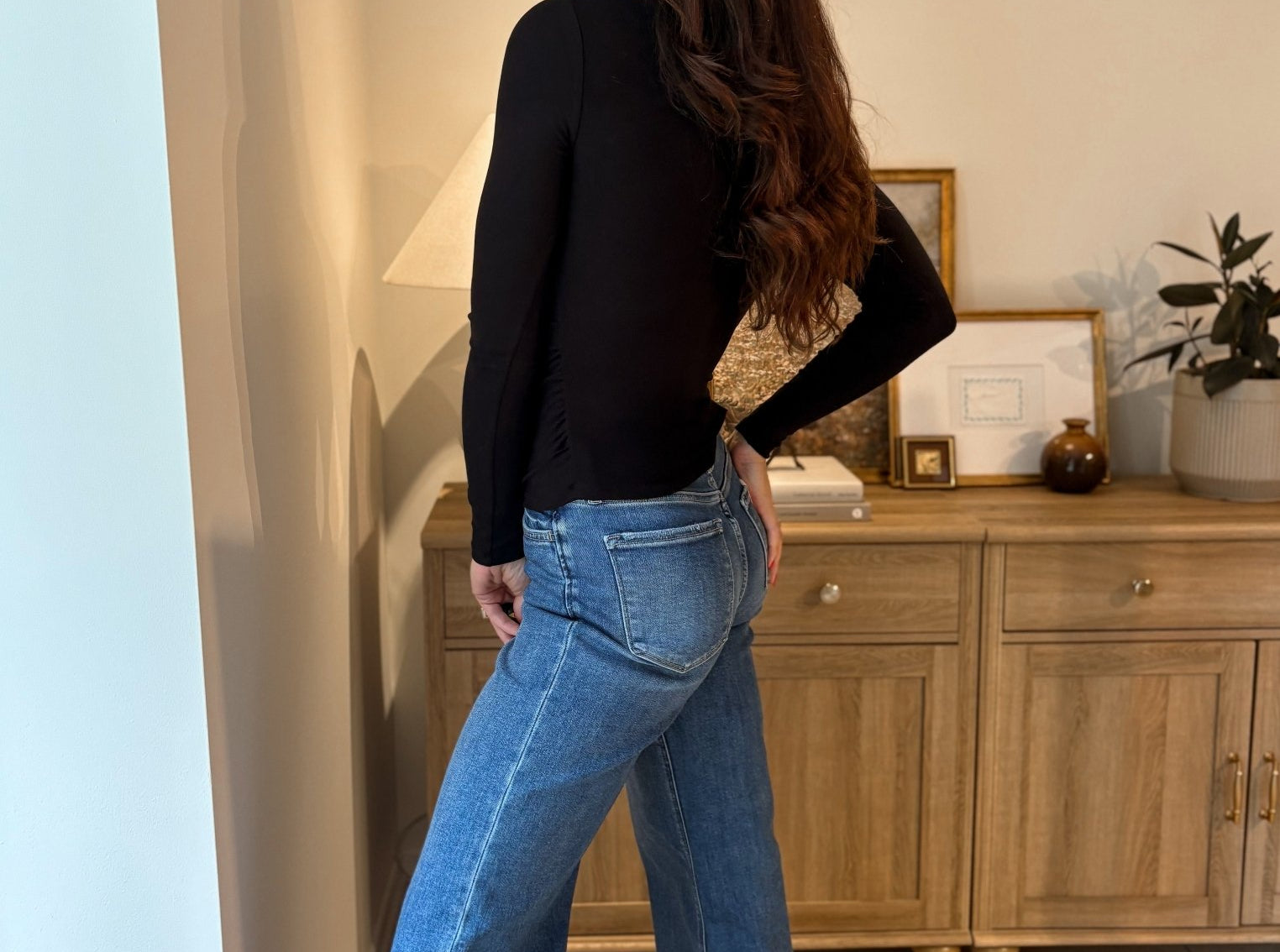 The Morning Mist Square Neck Long Sleeve Ruched Side Knit Top - Love and Lee Apparel