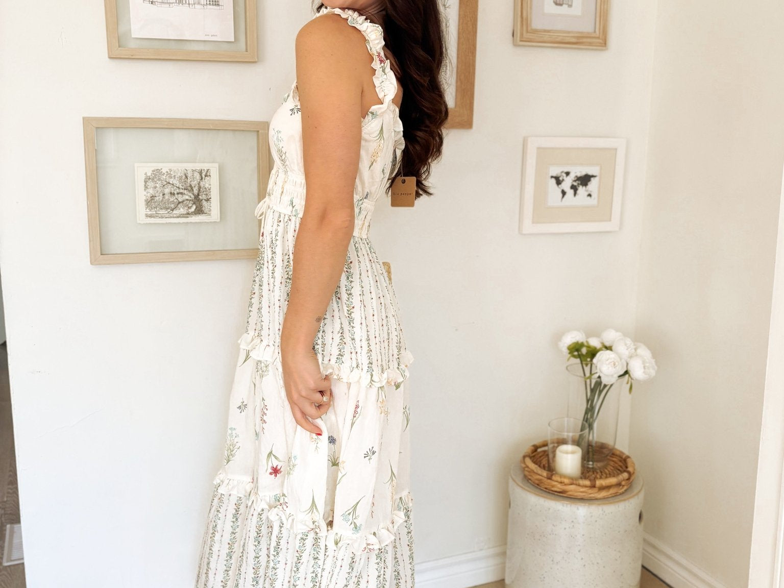 The Zoee Floral Pattern Dress - Love and Lee Apparel