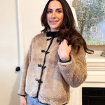 The Trish Crew Neck Teddy Jacket with Toggles - Love and Lee Apparel