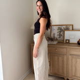 The Cecelia Stripe Cotton Barrel Jeans Casual High Waist Pants - Love and Lee Apparel