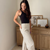 The Cecelia Stripe Cotton Barrel Jeans Casual High Waist Pants - Love and Lee Apparel