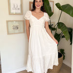 Ariel Eyelet Hem Midi Dress - Love and Lee Apparel