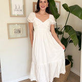 Ariel Eyelet Hem Midi Dress - Love and Lee Apparel